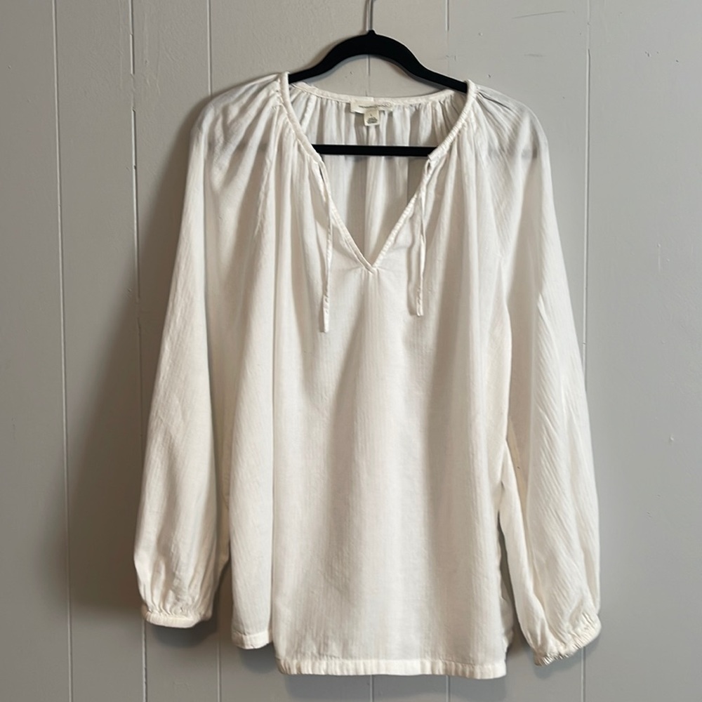 Treasure & Bond Texture Stripe Puff Sleeve Tunic